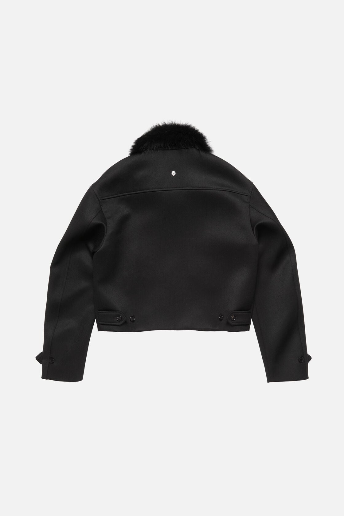 Acne Studios Satin-Wool Bomber Jacket - Black