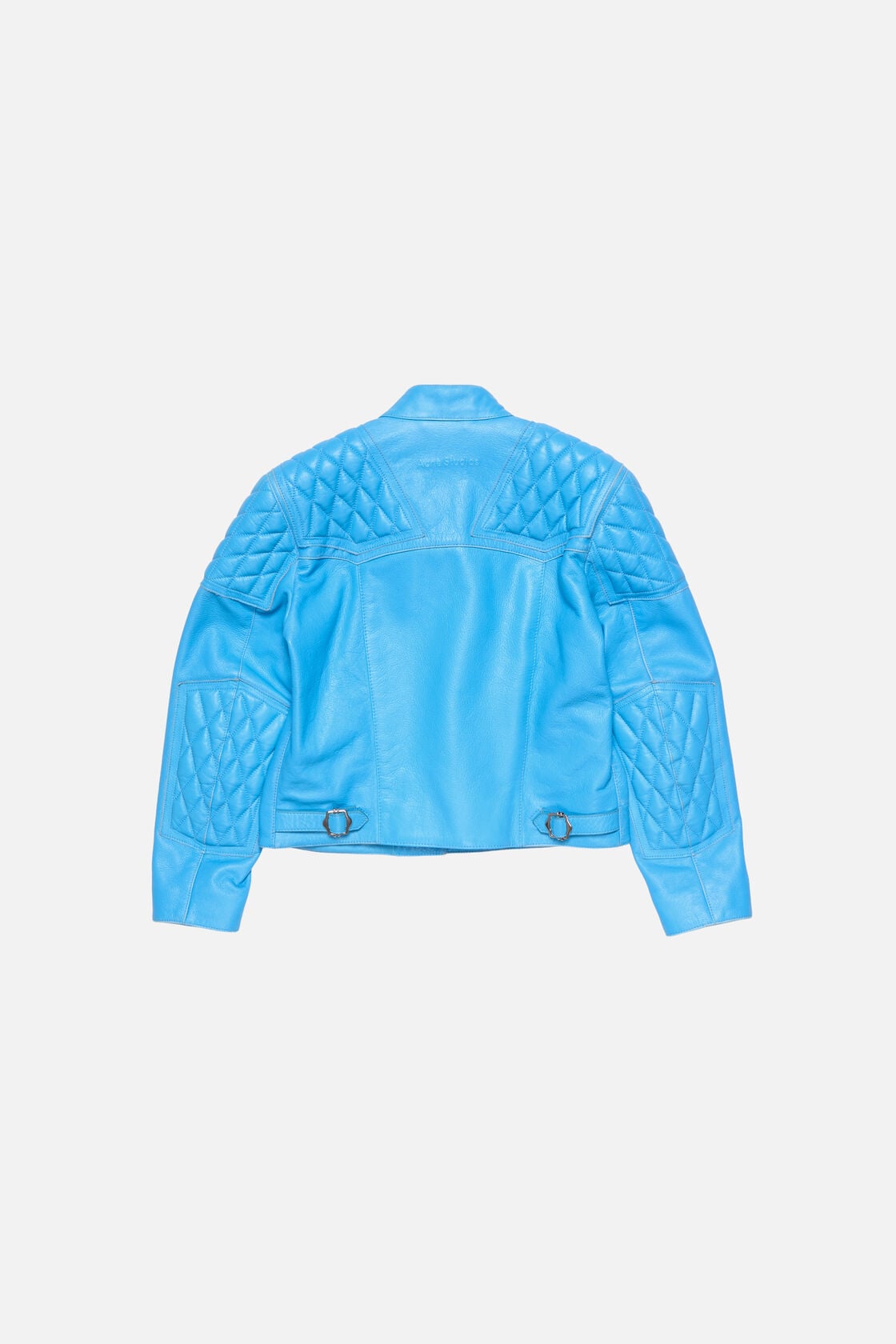 Acne Studios Leather biker jacket - Aqua blue