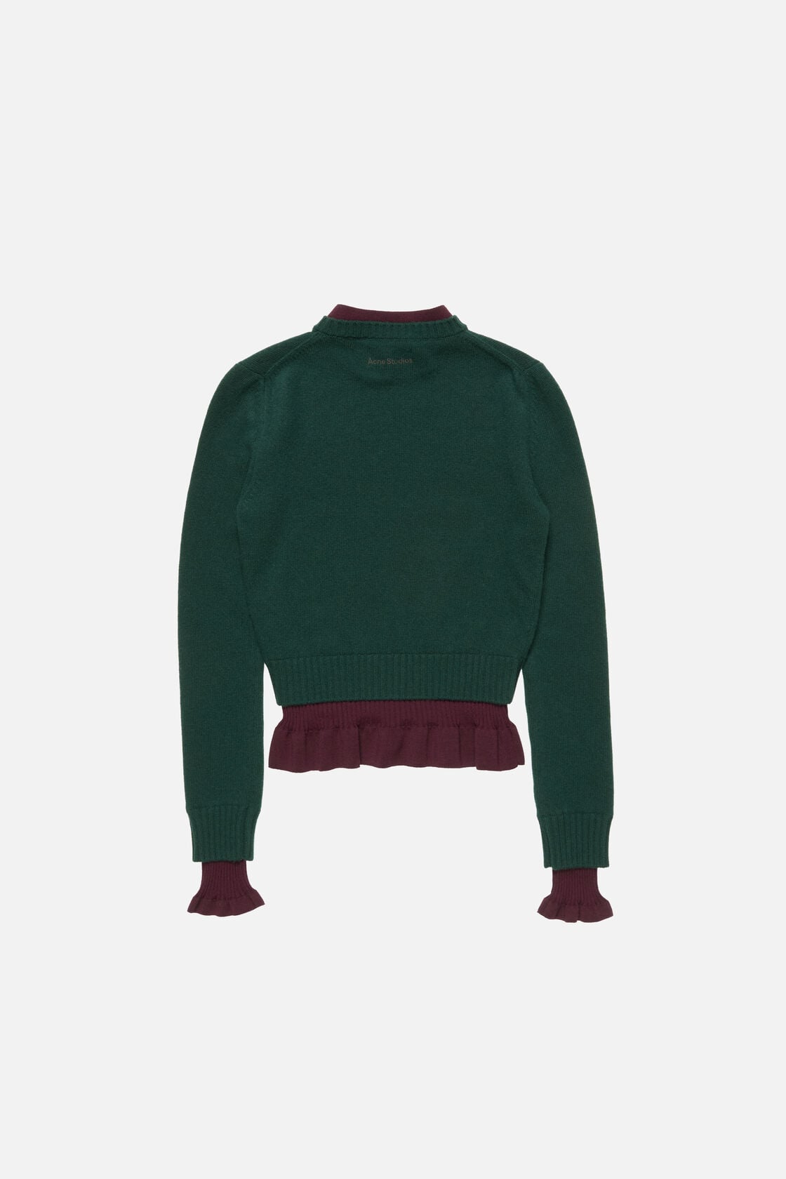 Acne Studios Layered knit sweater - Dark green