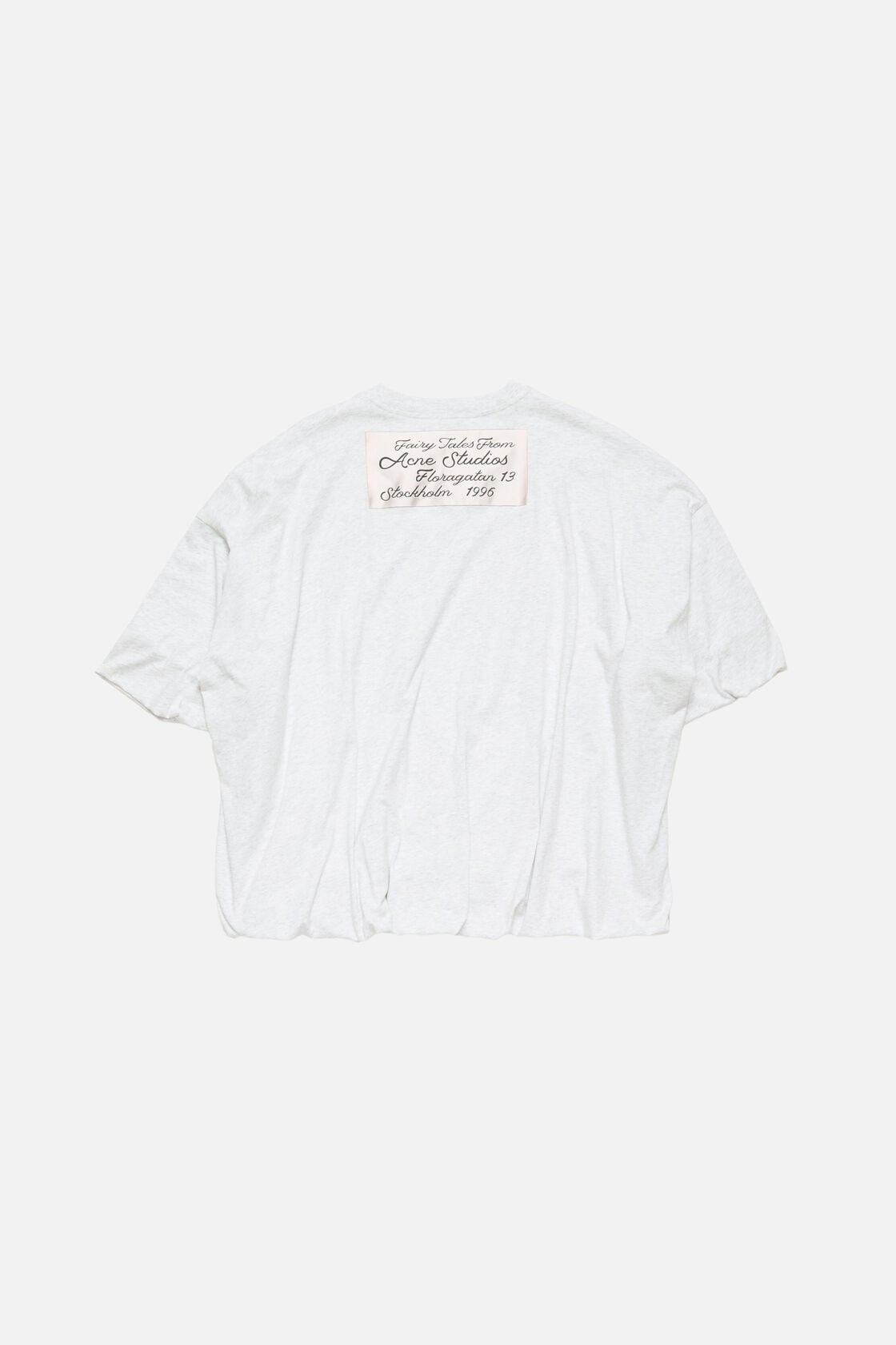 Acne Studios Gathered logo t-shirt - Grey Melange