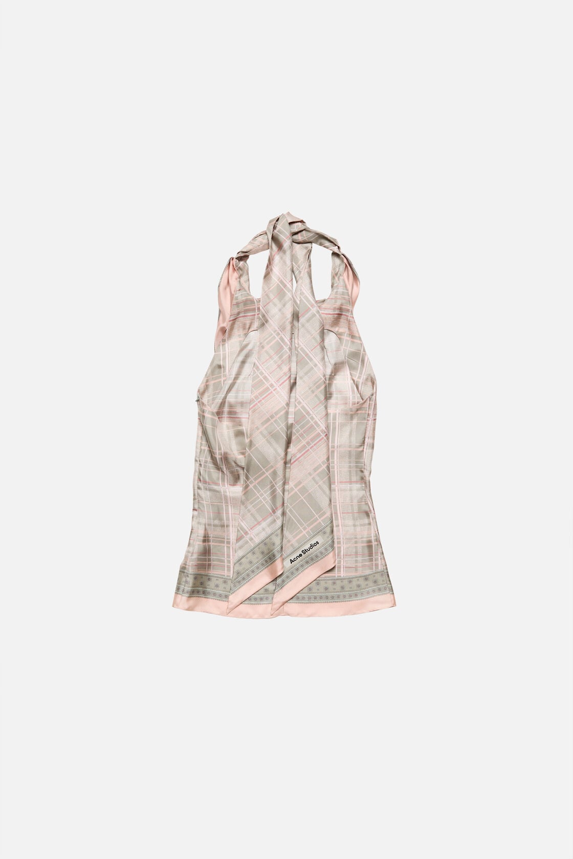 Acne Studios Silk blouse with scarf - Pink