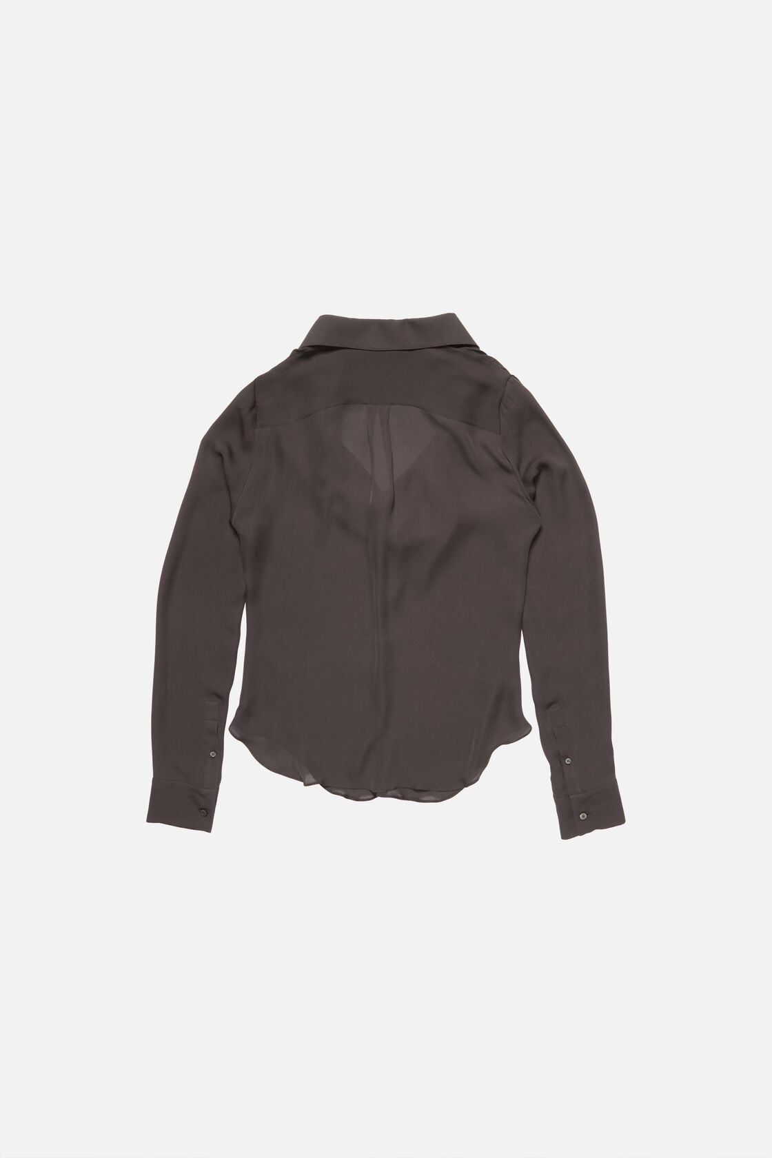Acne Studios Silk cowl‑neck blouse - Graphite grey