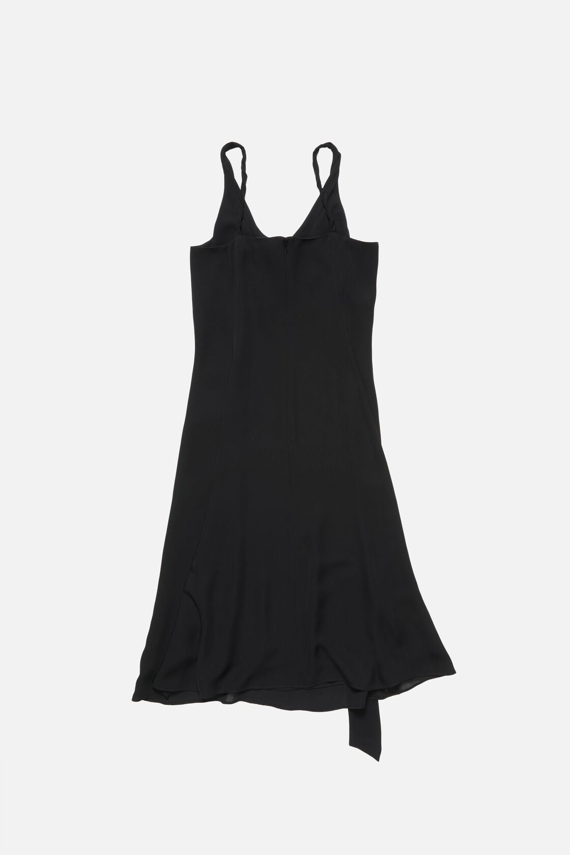Acne Studios Silk midi dress with bow - Black