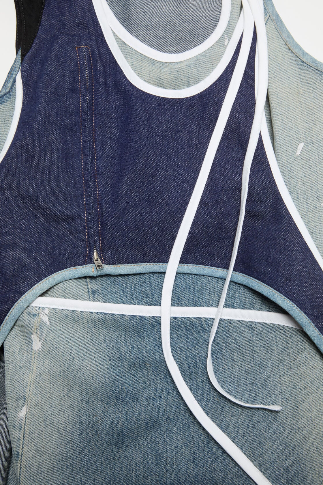 Acne Studios Asymmetrical Denim Mini Dress - Indigo/blue