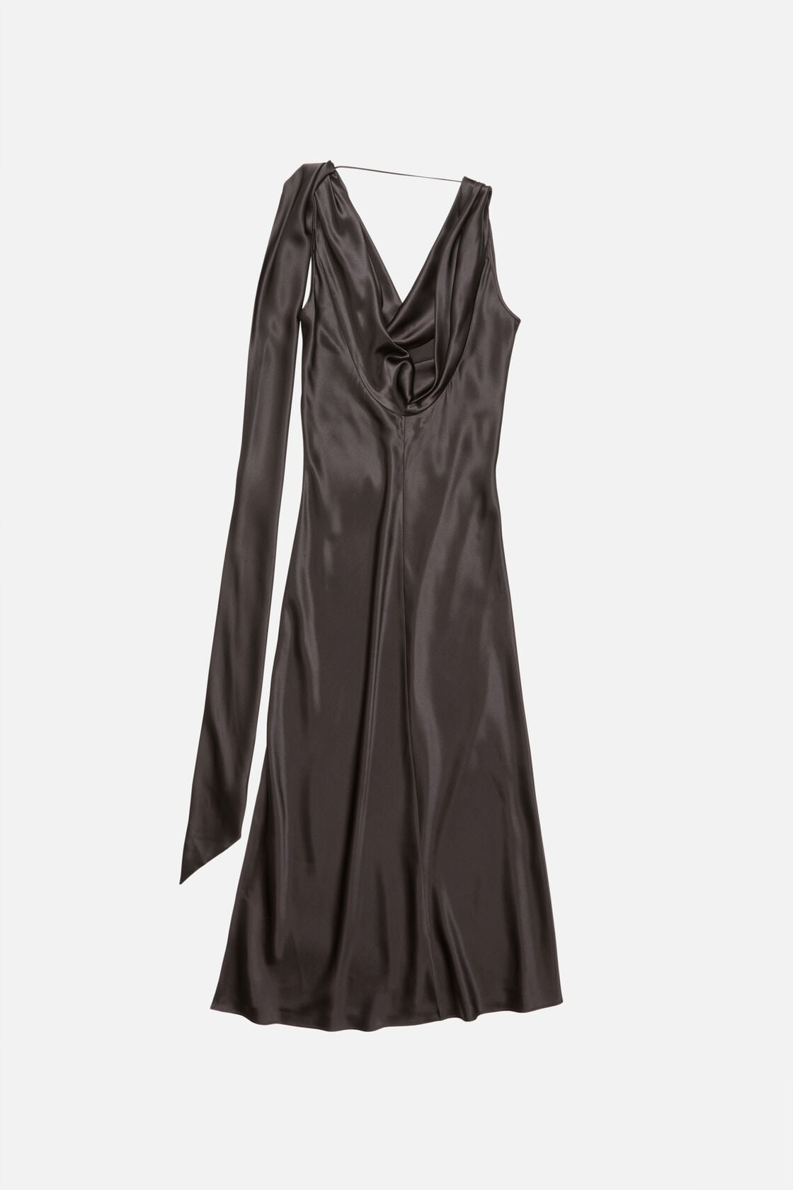 Acne Studios Draped satin dress - Graphite grey