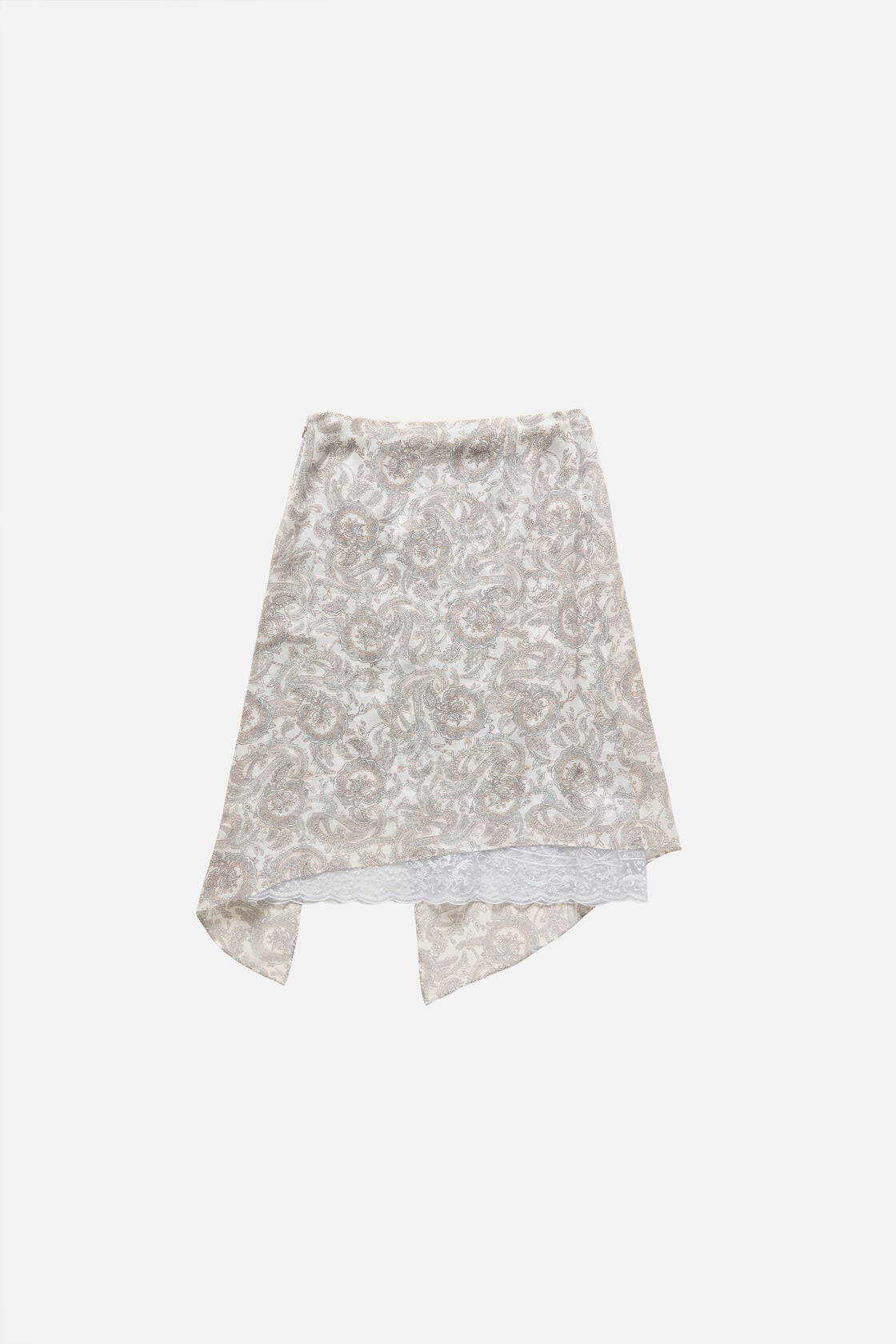 Acne Studios Silk paisley skirt - Light beige