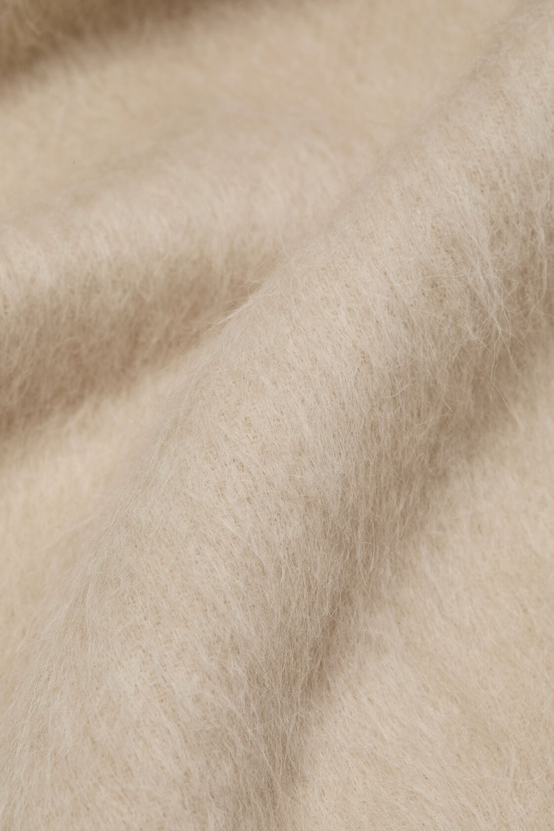 Acne Studios Alpaca wool logo scarf - Oatmeal melange
