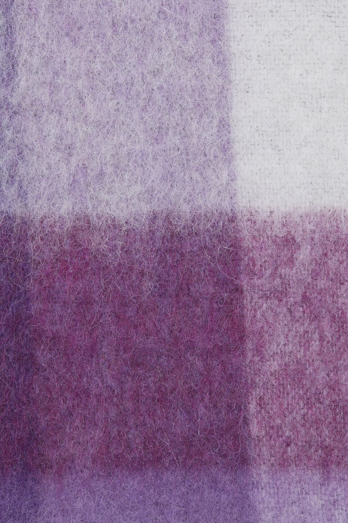 Acne Studios Mohair checked scarf - Purple/white