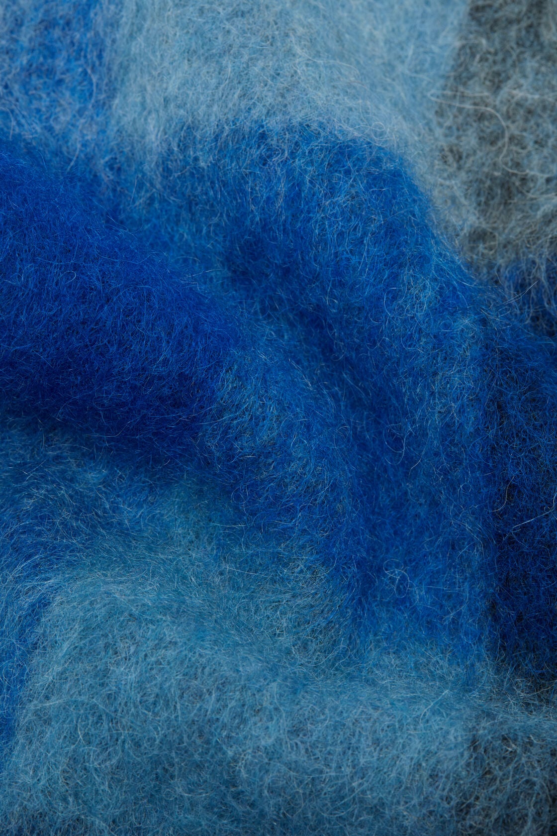 Acne Studios Mohair checked scarf - Dark Navy/Black/Blue