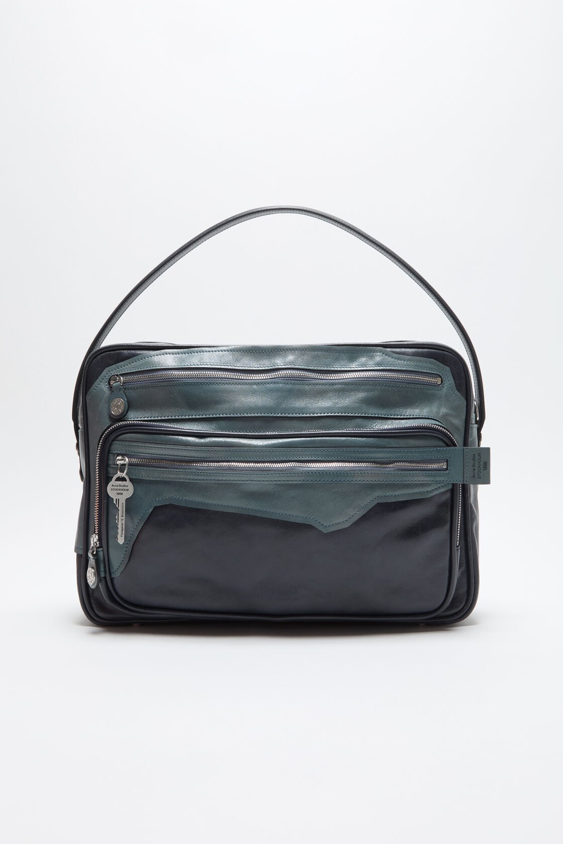 Acne Studios Patchwork Camero Camera Bag - Dark blue/bright blue