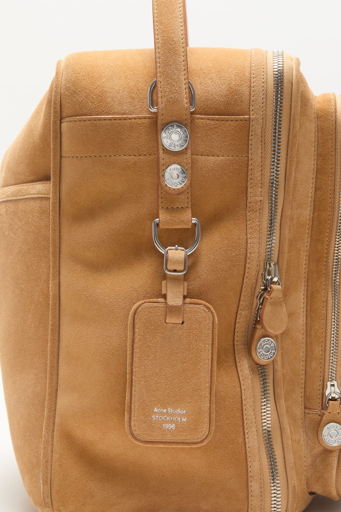 Acne Studios Camero Hotel suede shoulder bag - Sesame beige