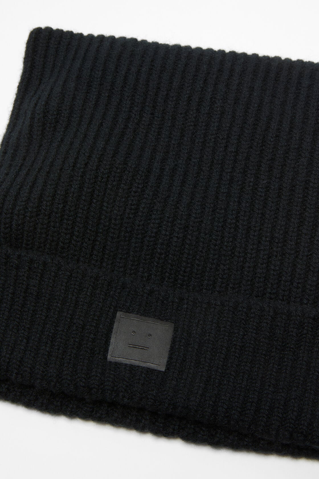 Acne Studios Face logo square beanie - Black
