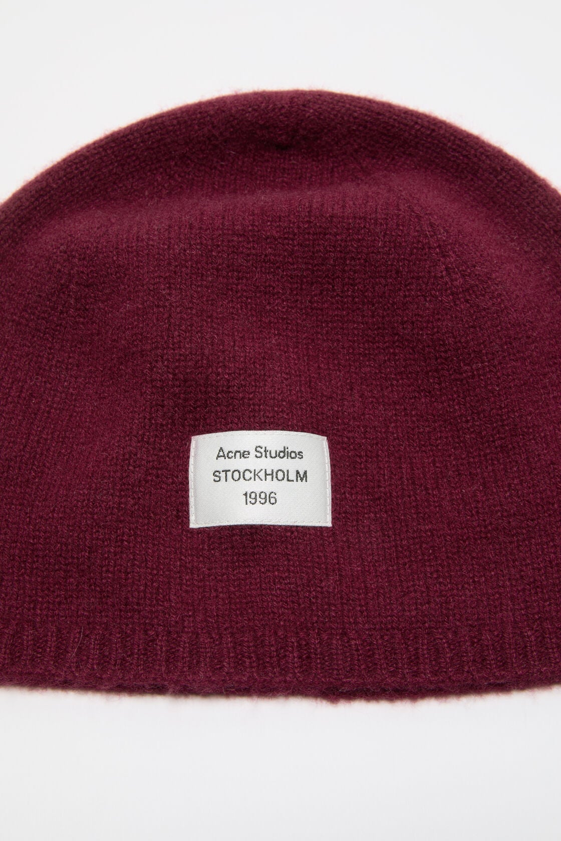 Acne Studios Cashmere beanie with logo - Dark red