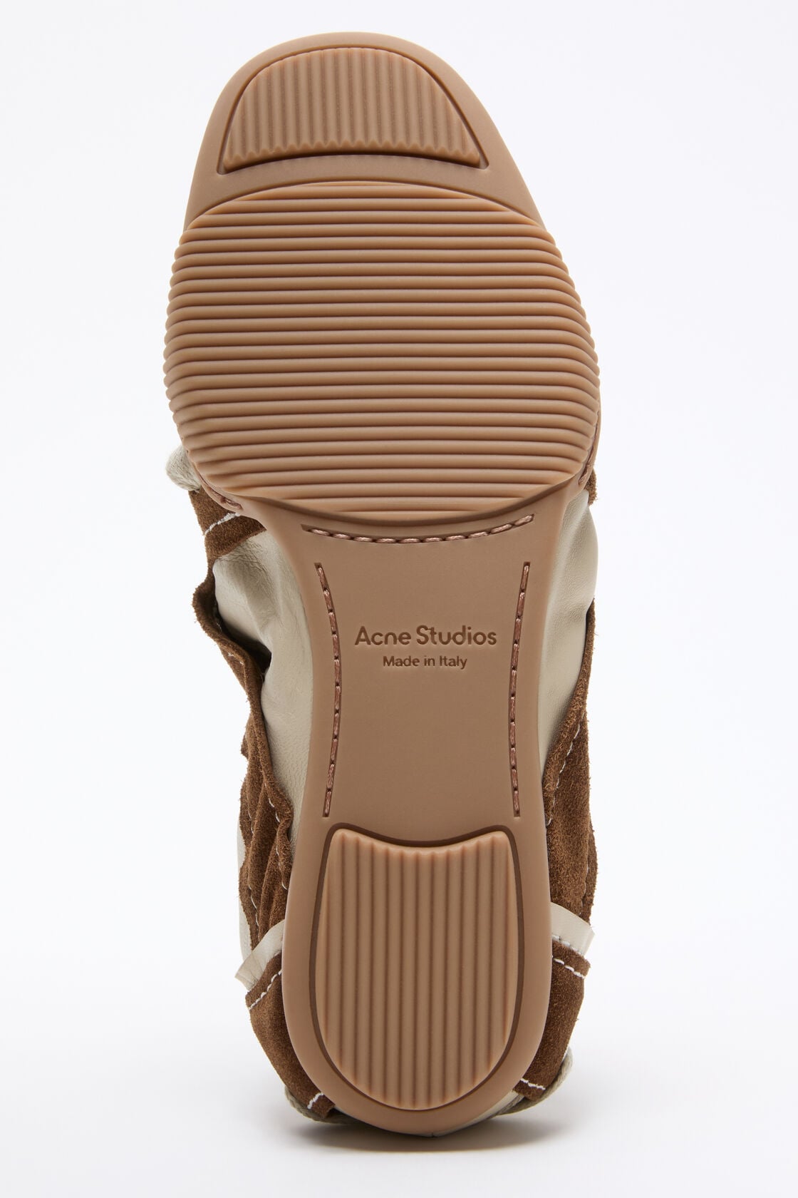 Acne Studios Suede lace-up shoes - Off white/brown