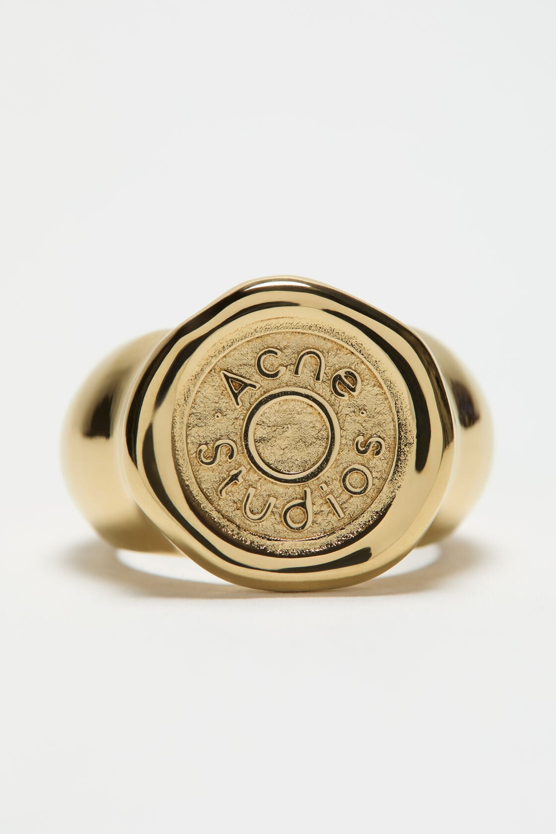 Acne Studios Logo stamp ring - Gold