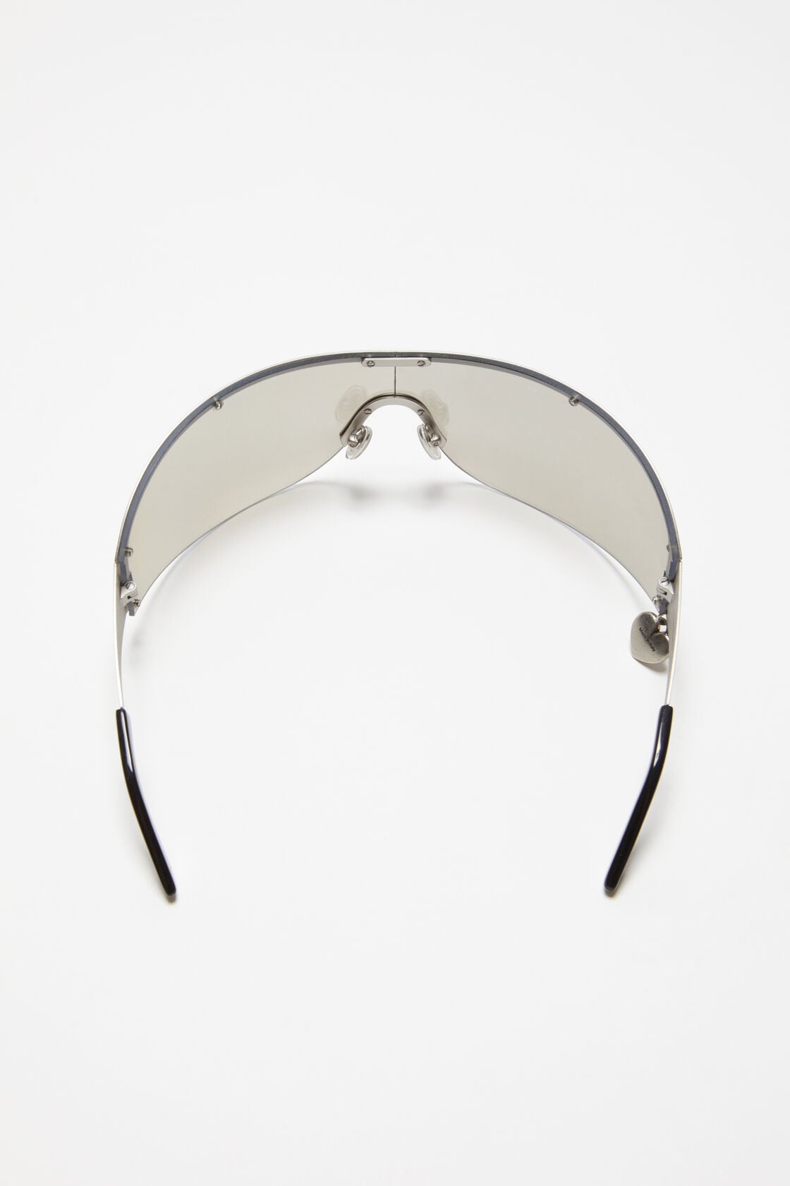 Acne Studios Metal shield sunglasses - Silver/transparent