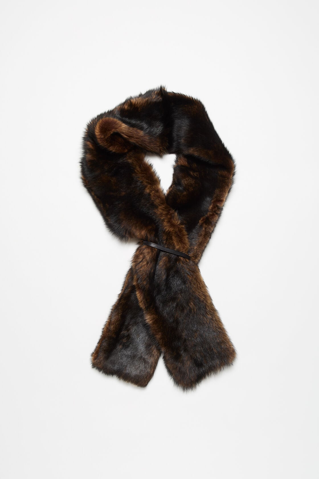 Acne Studios Shearling scarf - Rust brown