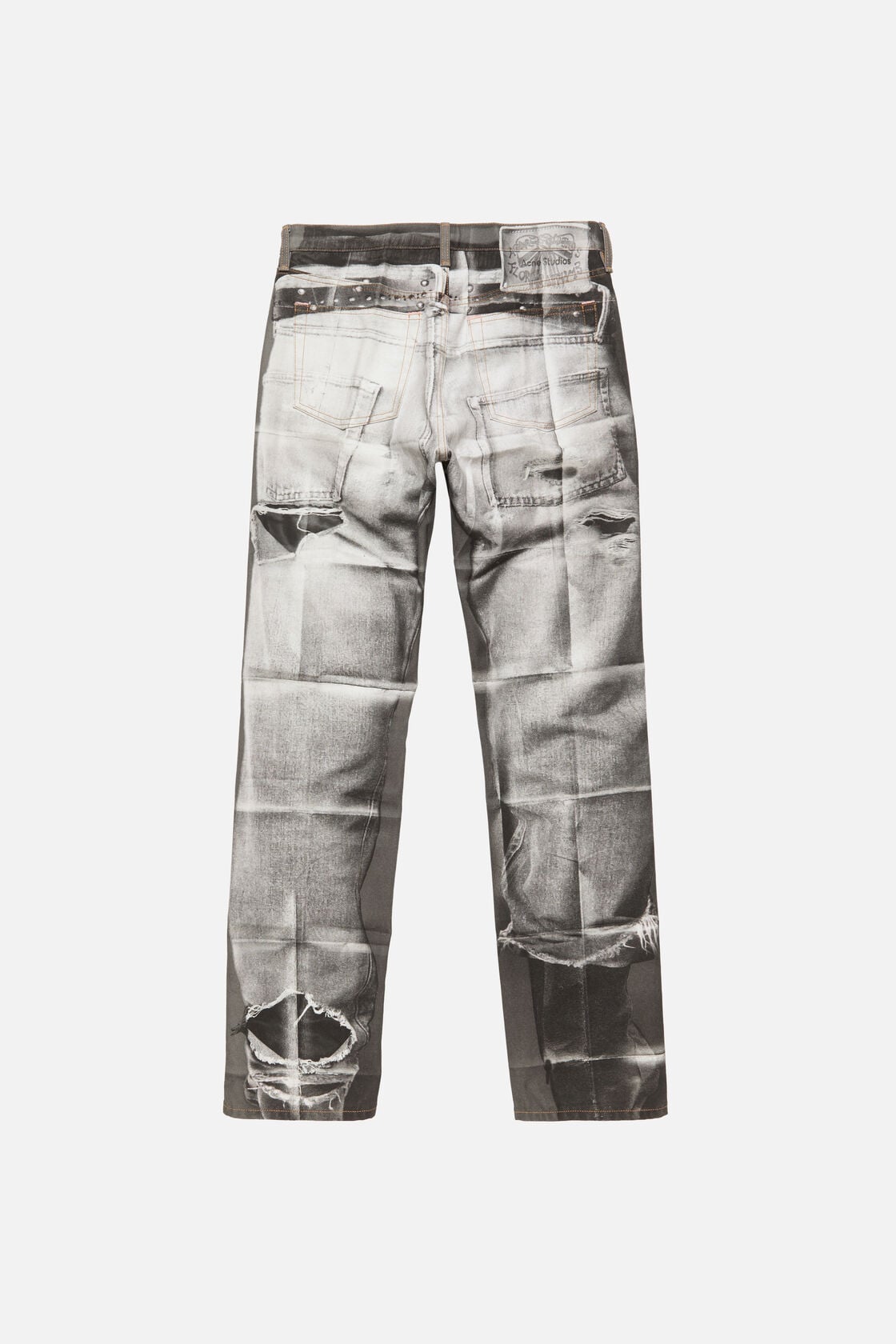 Acne Studios Trompe-l'œil photocopy jeans - 1996M - Black/white
