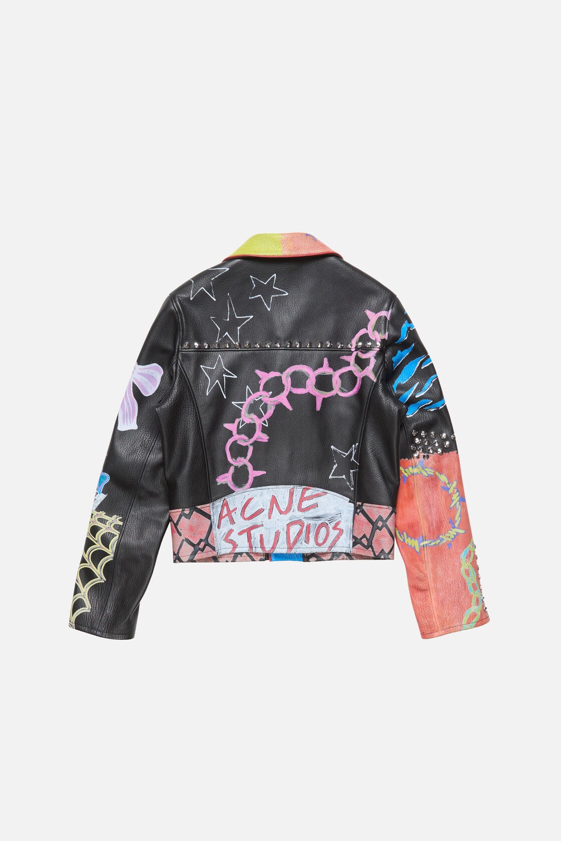 Acne Studios Painted biker jacket - Black