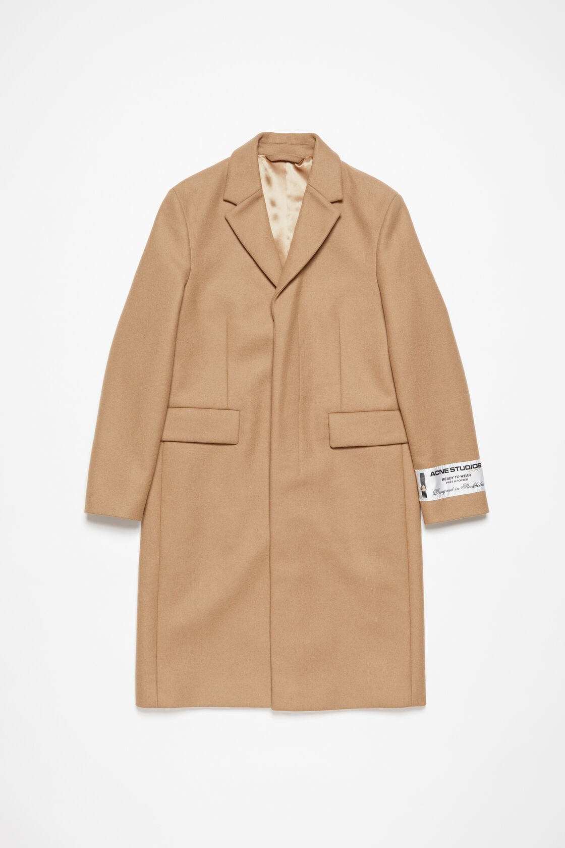Acne Studios Single-breasted wool coat - Camel Beige