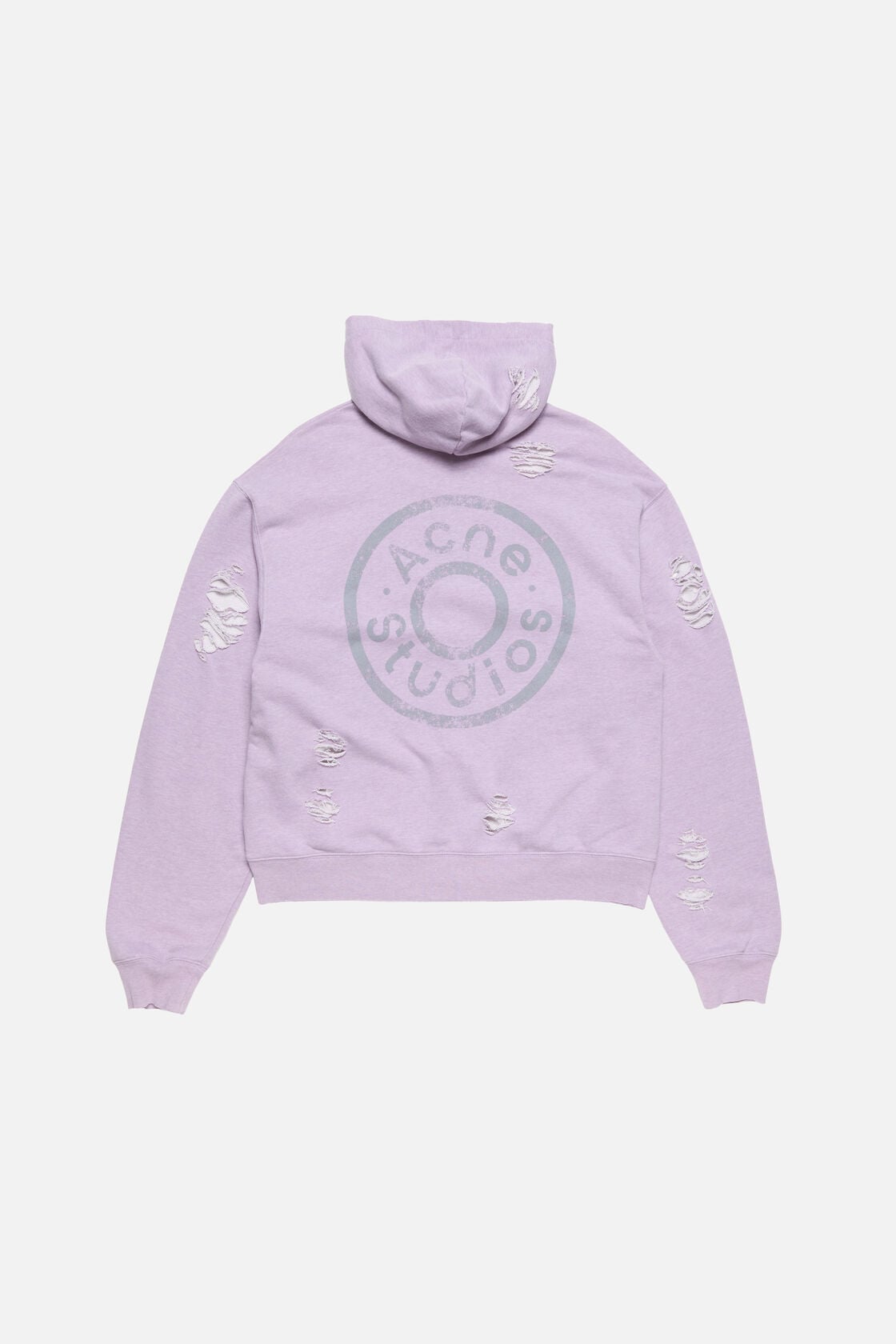 Acne Studios Distressed logo hoodie - Faded purple
