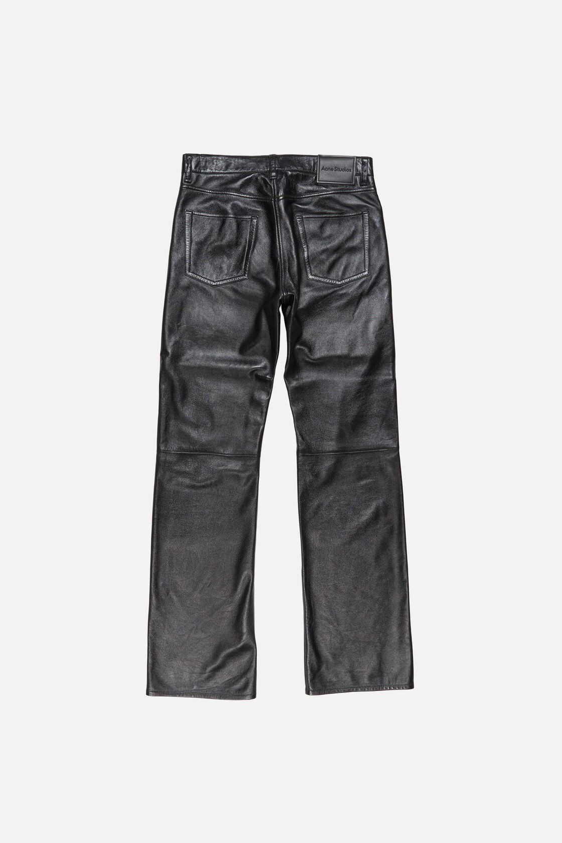 Acne Studios Leather trousers - regular fit - Black