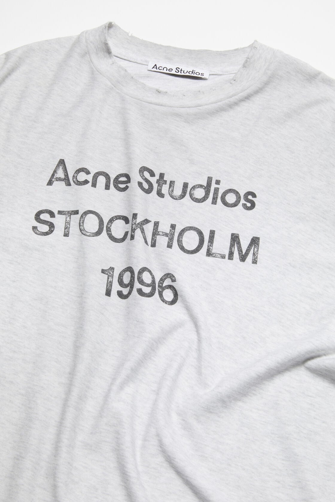 Acne Studios Sprayed logo t-shirt - Pale Grey Melange