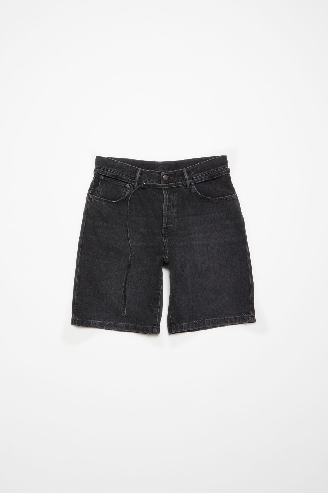 Acne Studios Loose fit denim shorts - Black