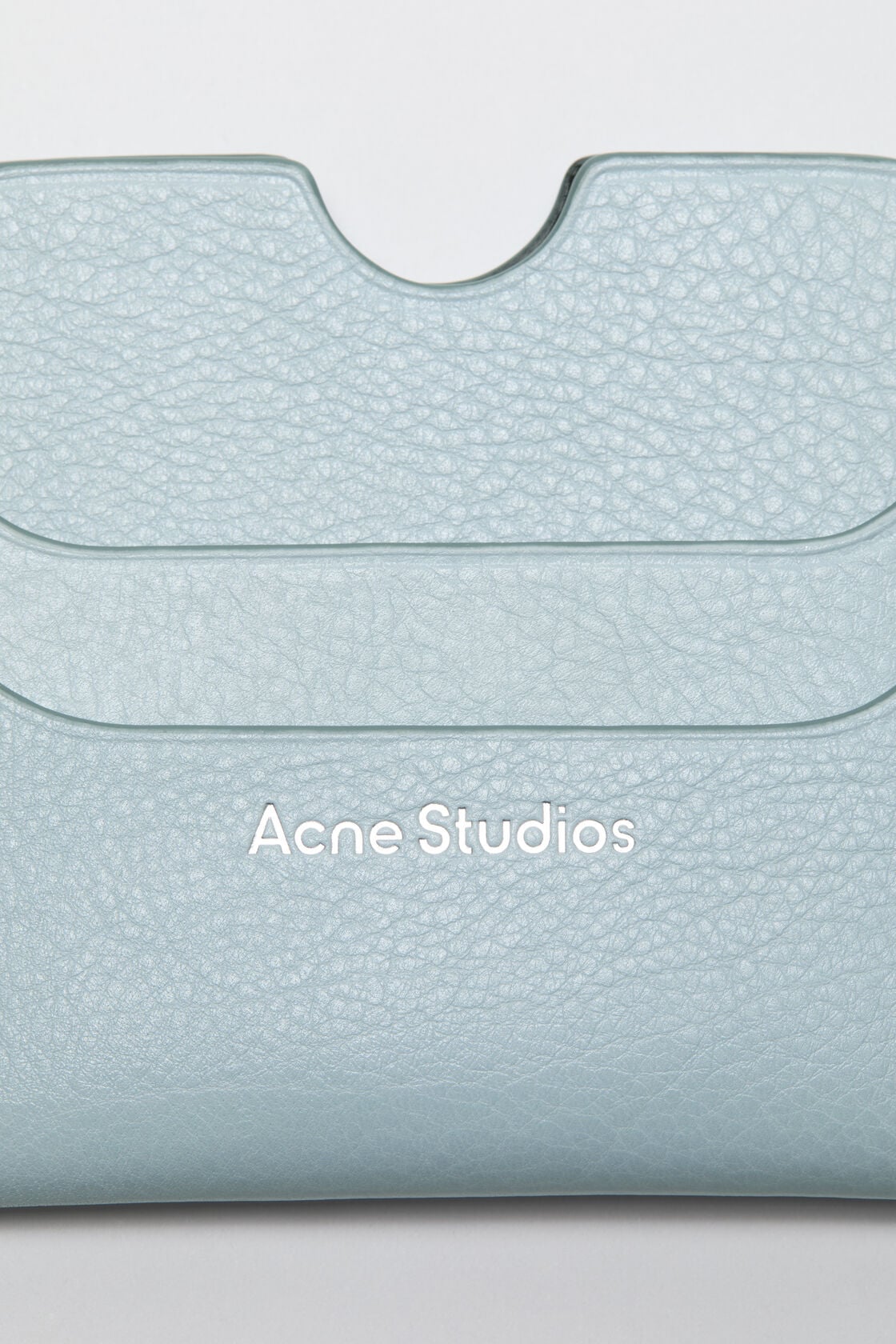 Acne Studios Leather card holder wallet - Dusty blue