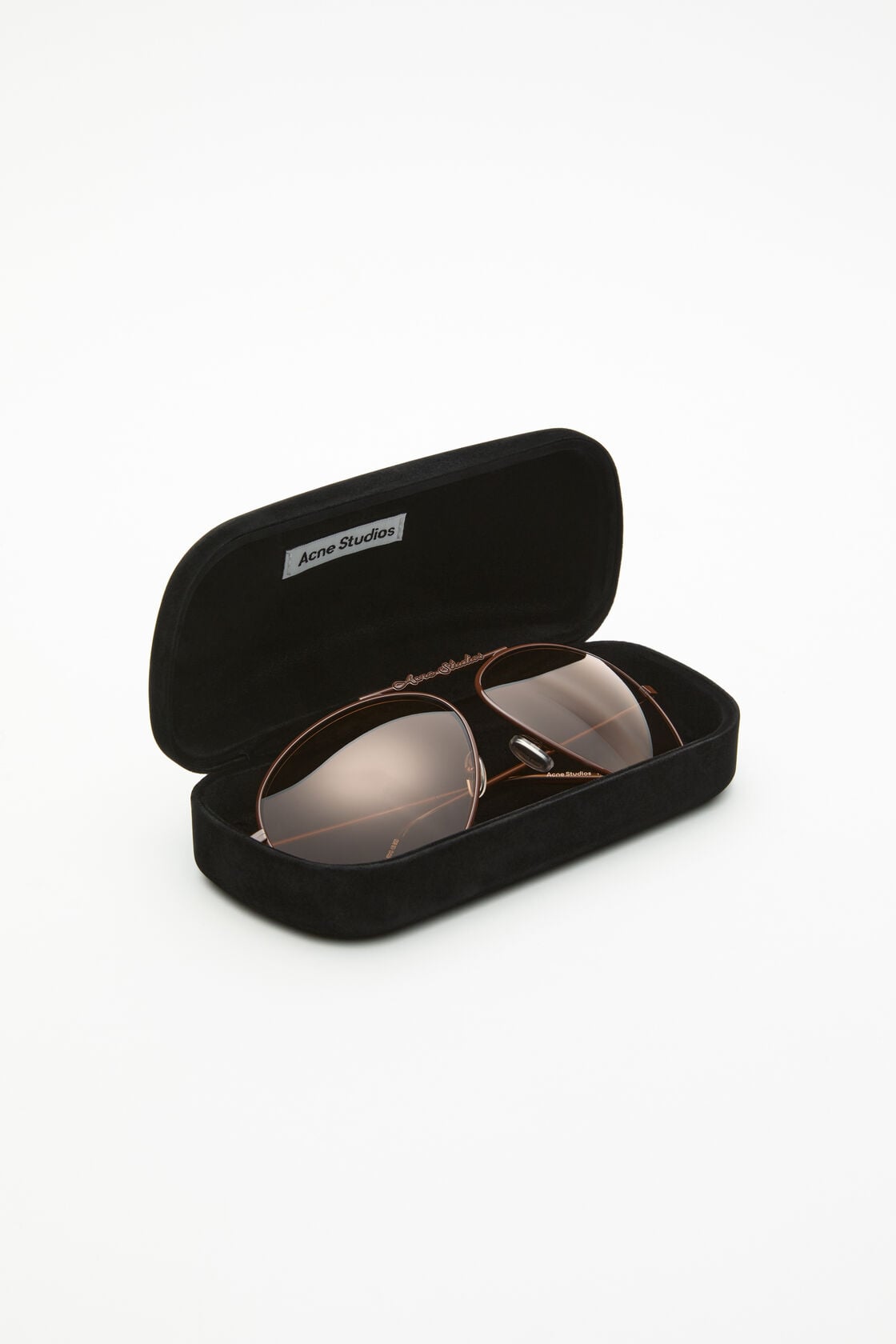 Acne Studios Metal aviator sunglasses - Brown/orange