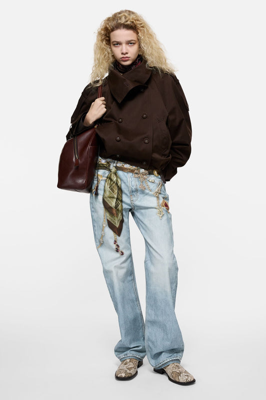 Acne Studios Trompe-l'œil jewellery jeans - Light blue