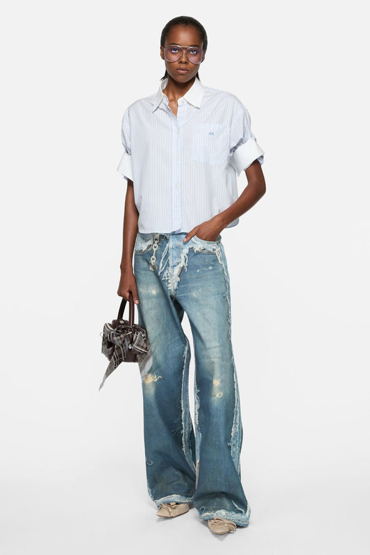 Acne Studios trompe-l’œil torn jeans - 1981 - Mid blue