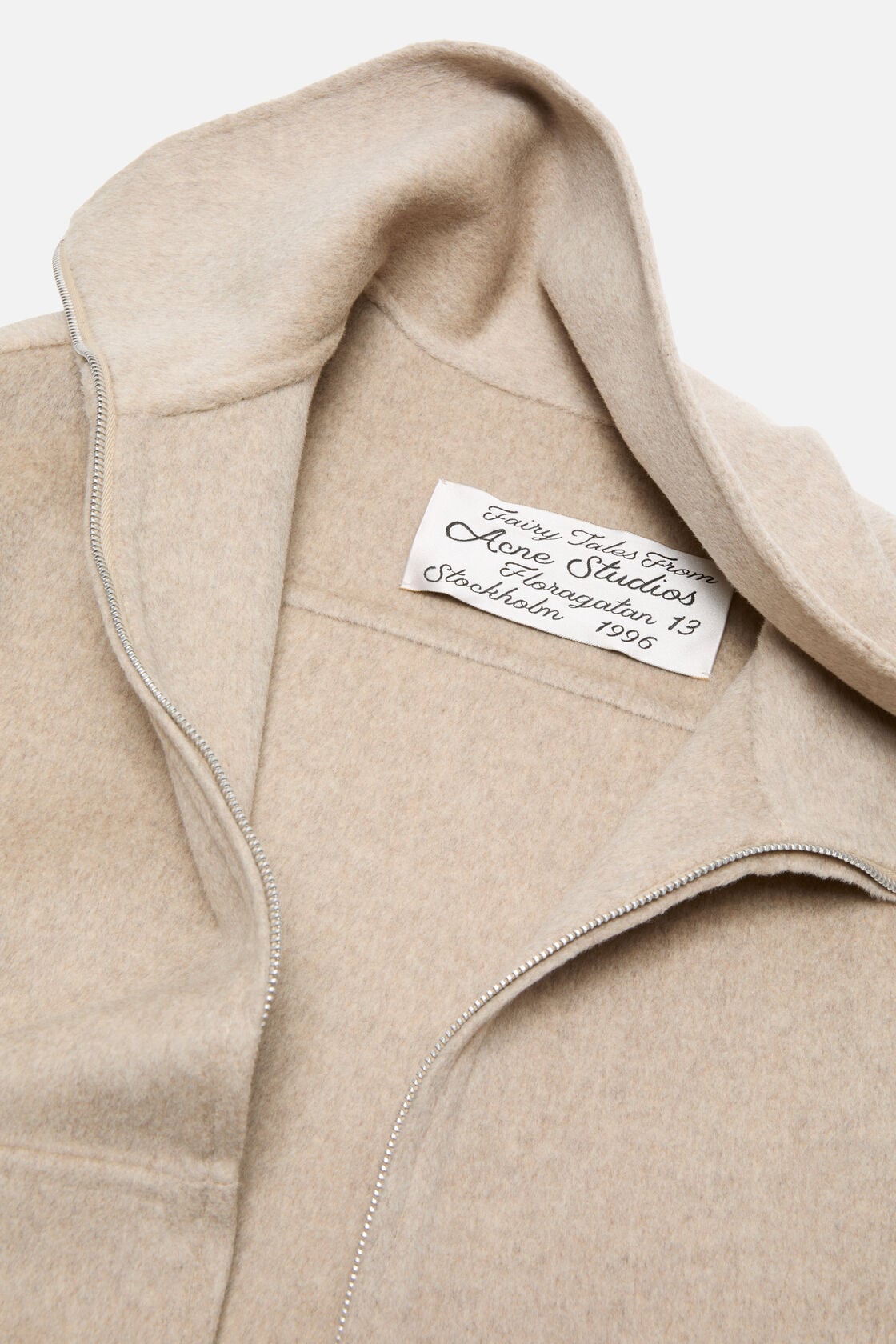 Acne Studios Wool zip jacket - Oatmeal melange