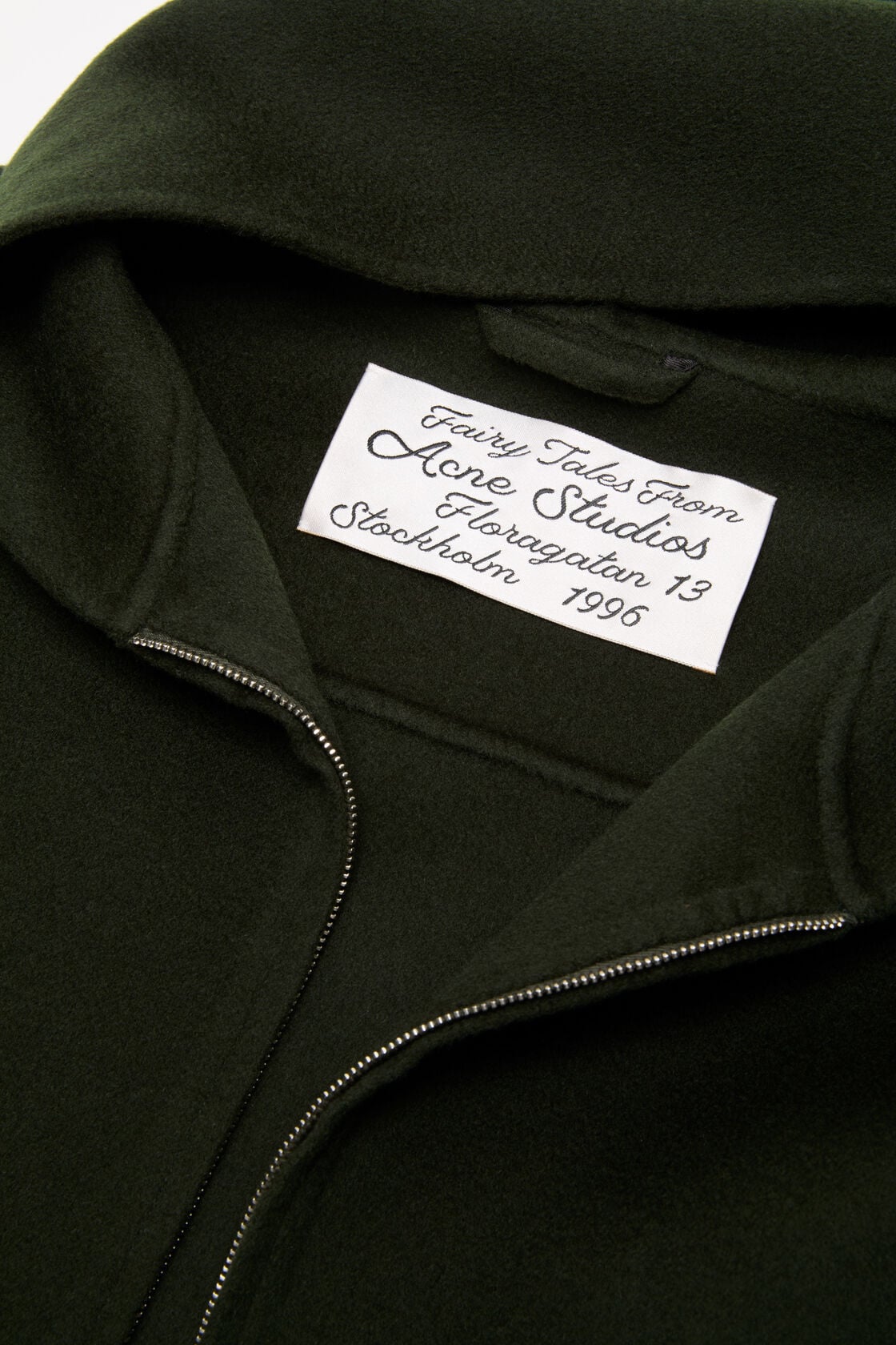 Acne Studios Cashmere jacket with hood - Dark green