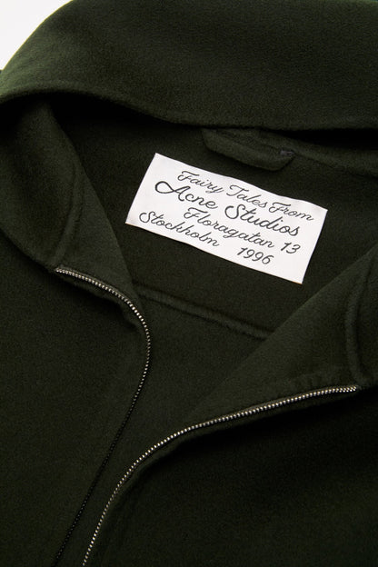 Acne Studios Cashmere jacket with hood - Dark green