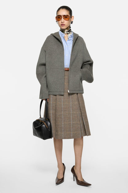 Acne Studios Cashmere jacket with hood - Vintage grey melange