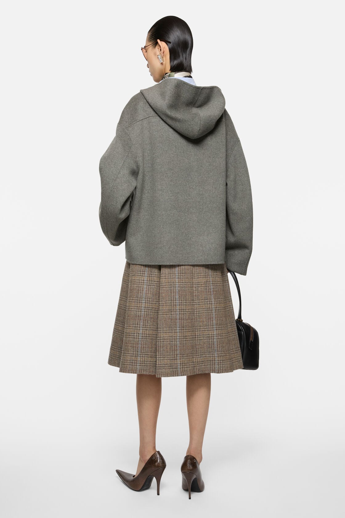 Acne Studios Cashmere jacket with hood - Vintage grey melange