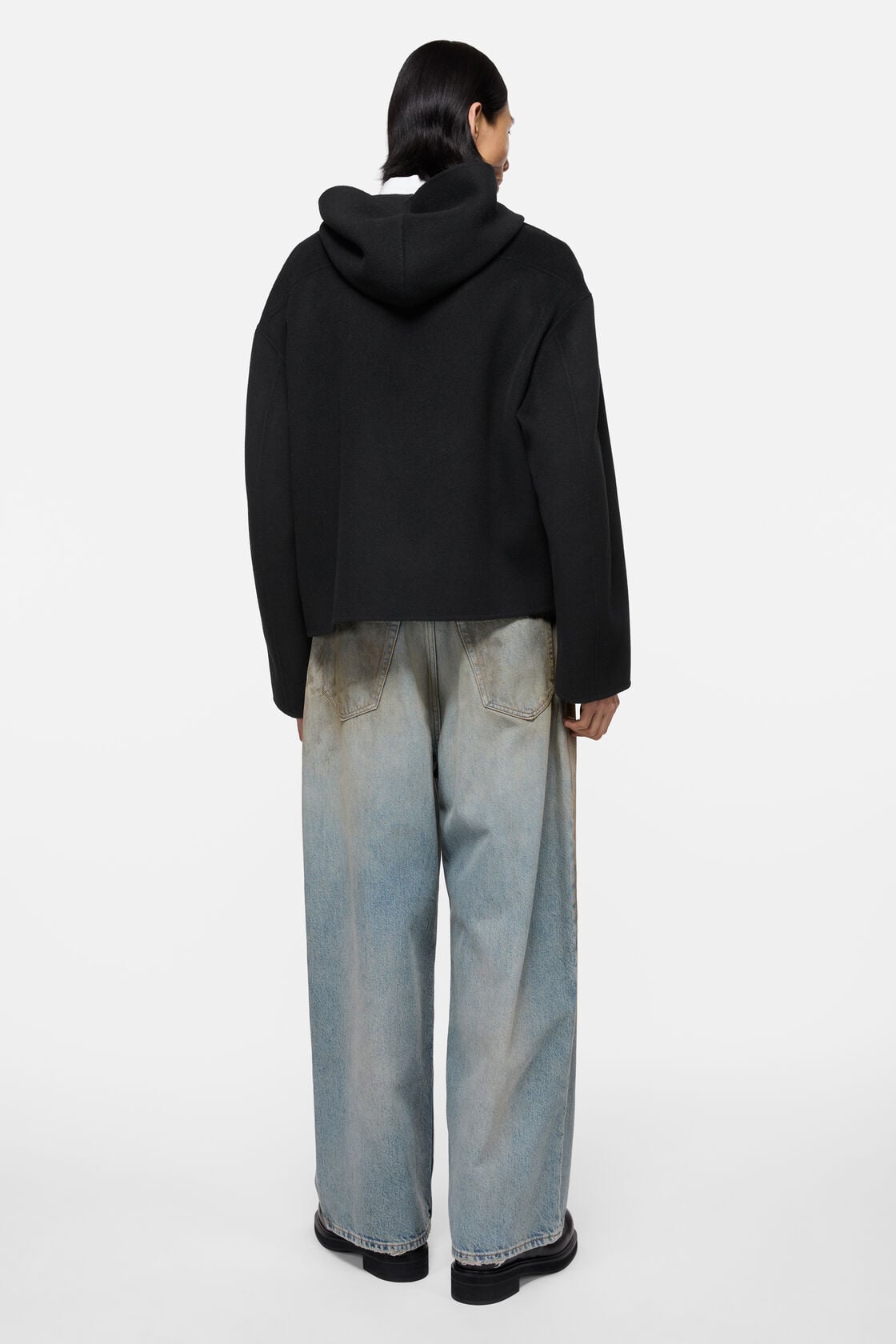 Acne Studios Cashmere jacket with hood - Black