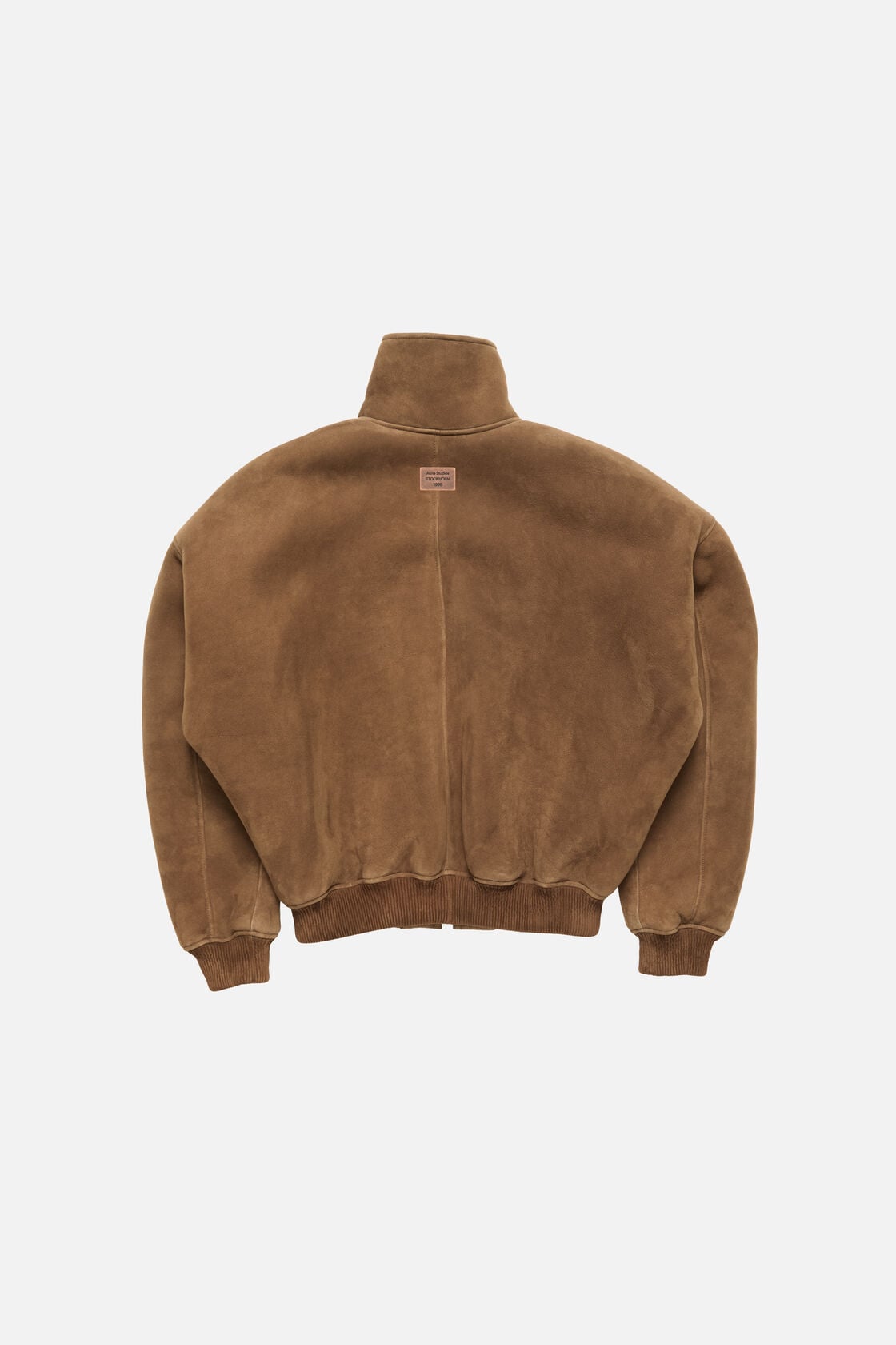 Acne Studios Shearling Bomber Jacket - Chestnut brown