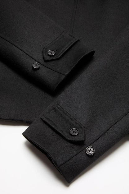 Acne Studios Satin-Wool Bomber Jacket - Black