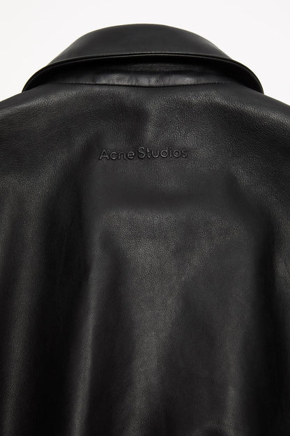 Acne Studios Leather bomber jacket - Black