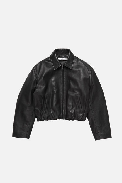 Acne Studios Leather bomber jacket - Black