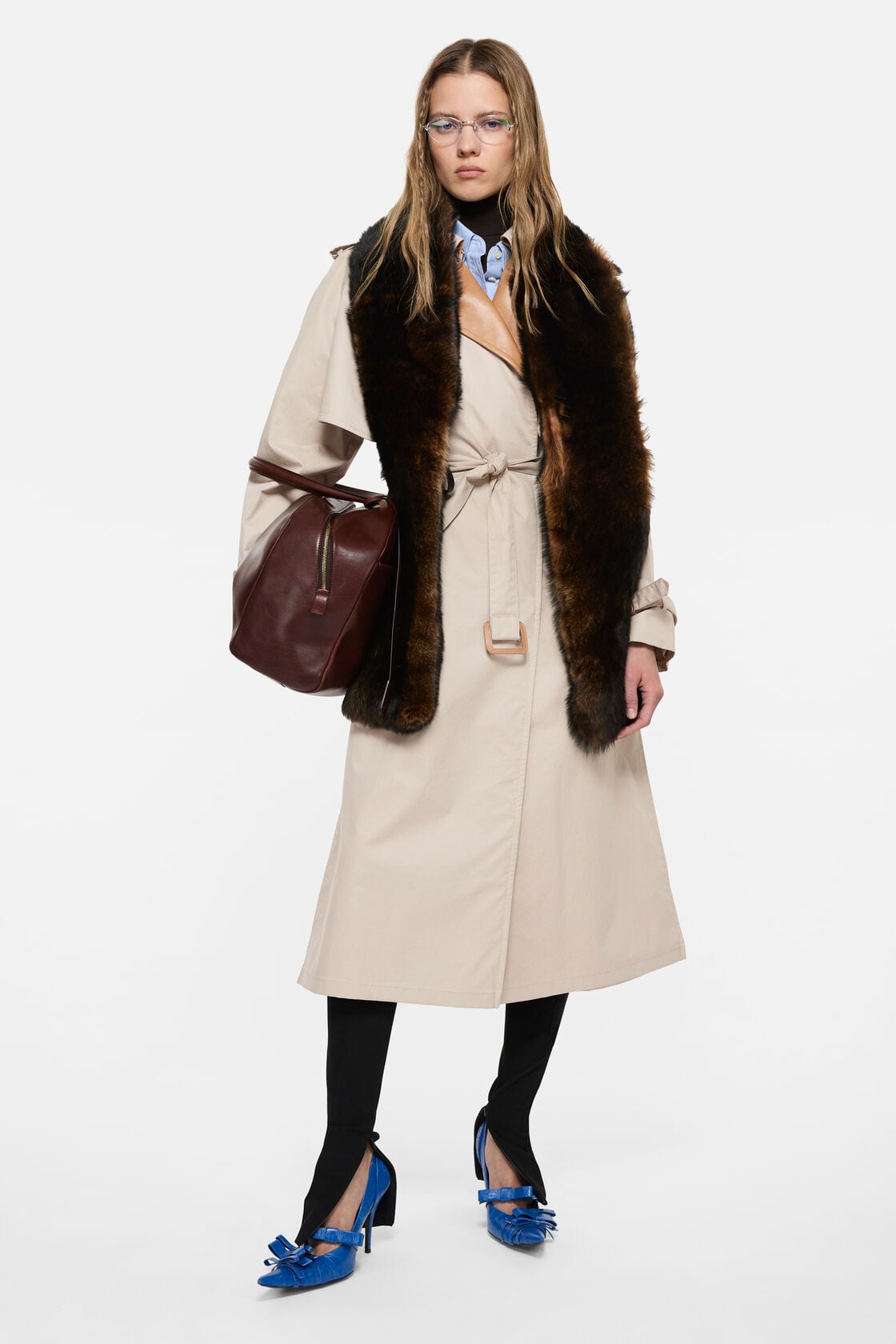 Acne Studios Layered trench coat - Light beige