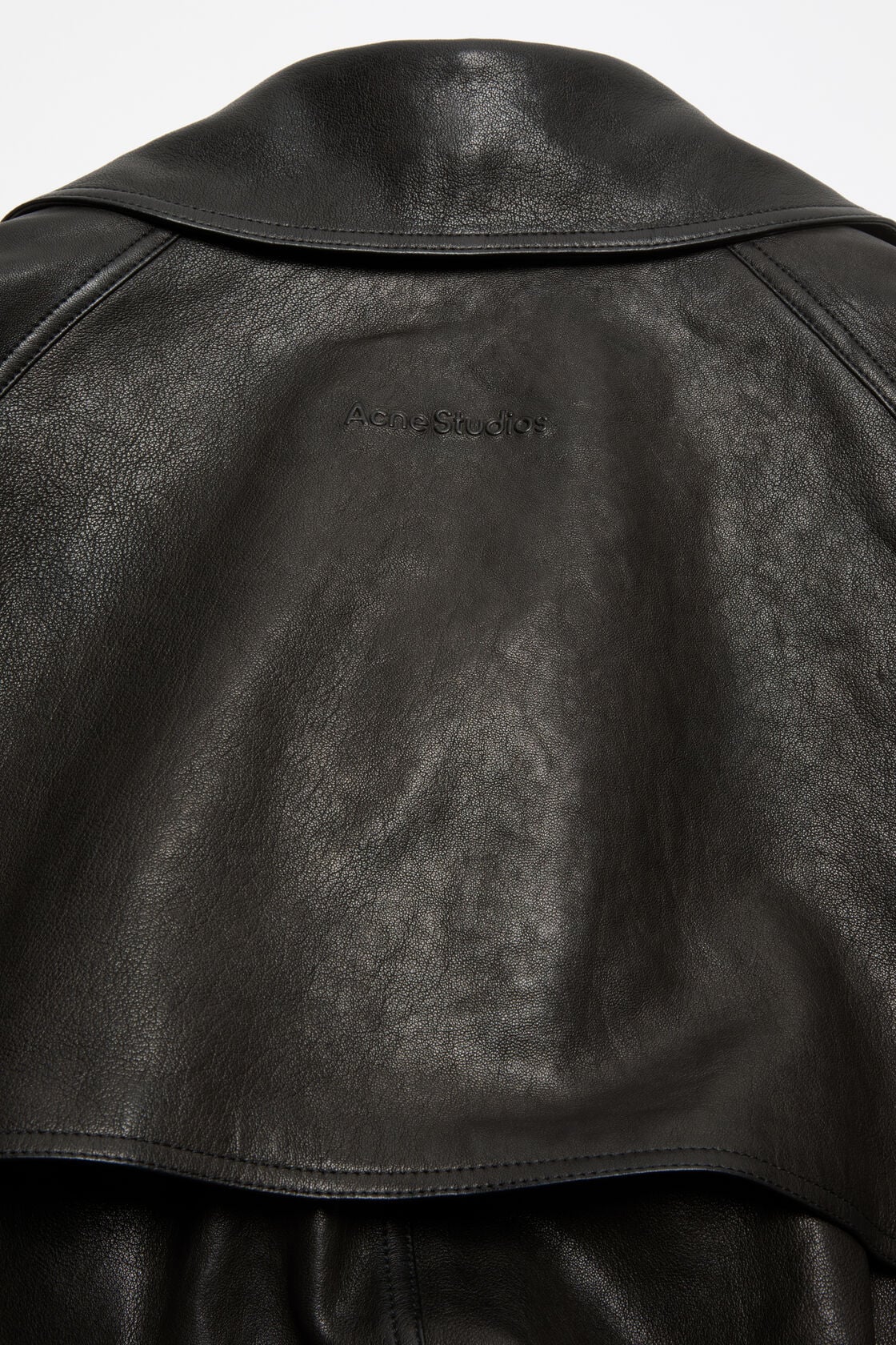 Acne Studios Leather trench coat - Black