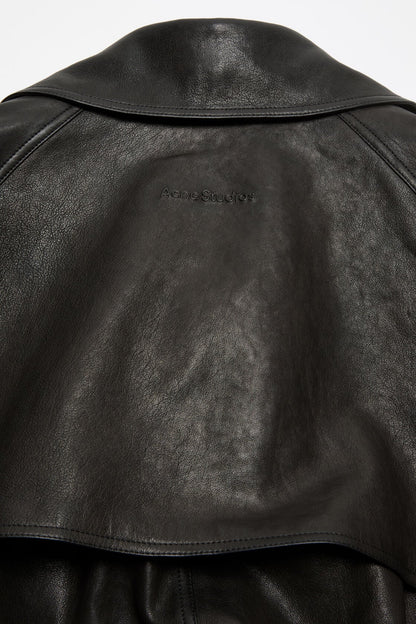 Acne Studios Leather trench coat - Black