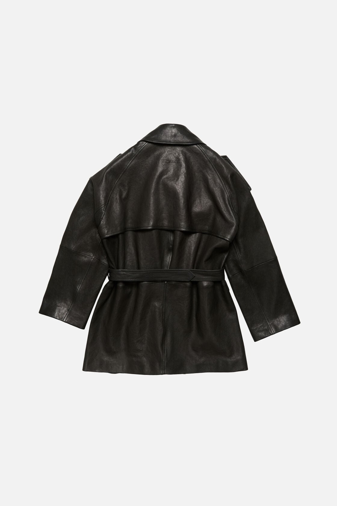 Acne Studios Leather trench coat - Black