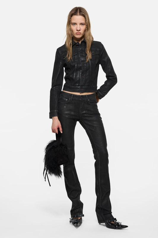 Acne Studios Fitted denim jacket - Black