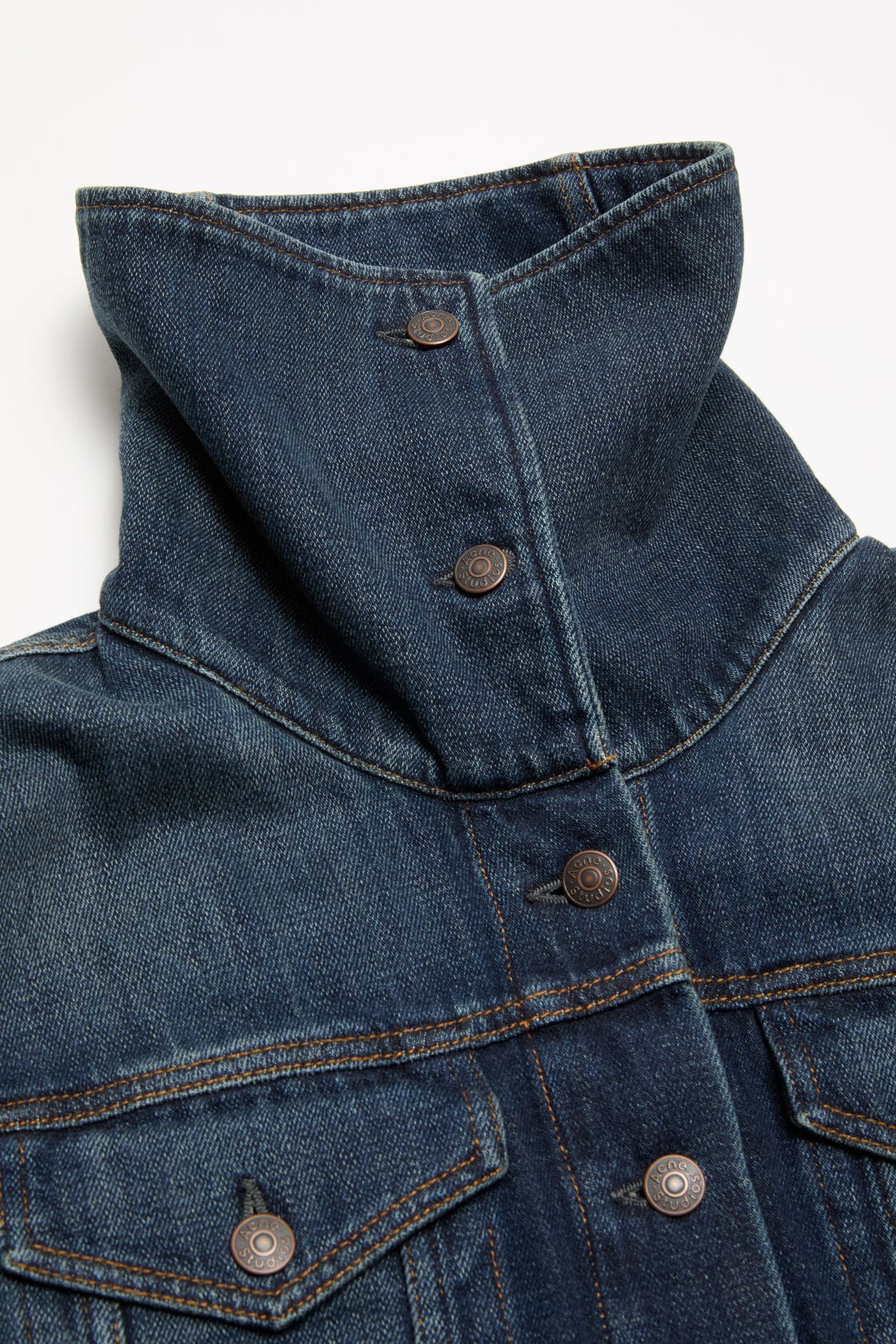 Acne Studios Cropped denim jacket - Dark Blue