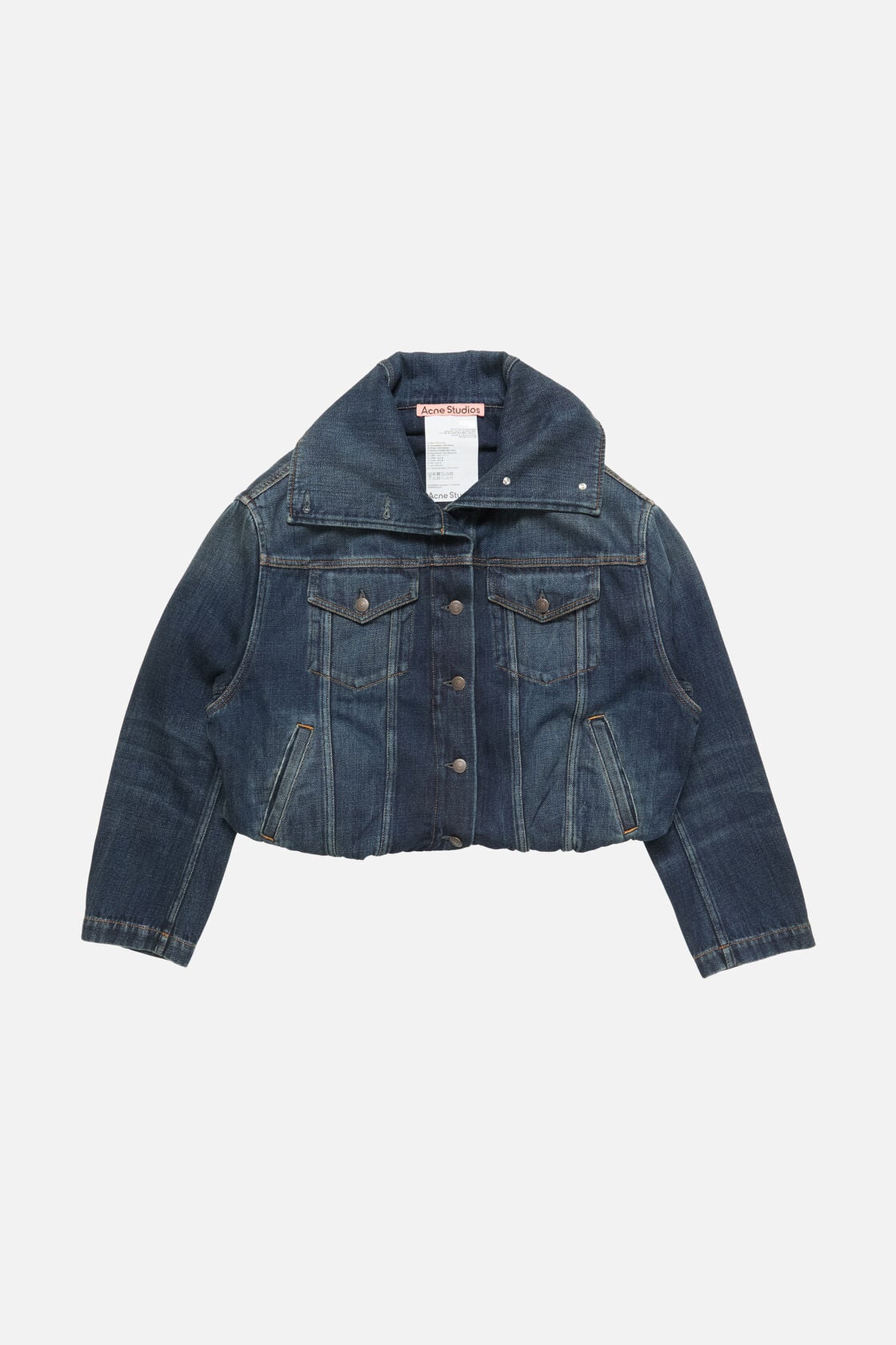 Acne Studios Cropped denim jacket - Dark Blue