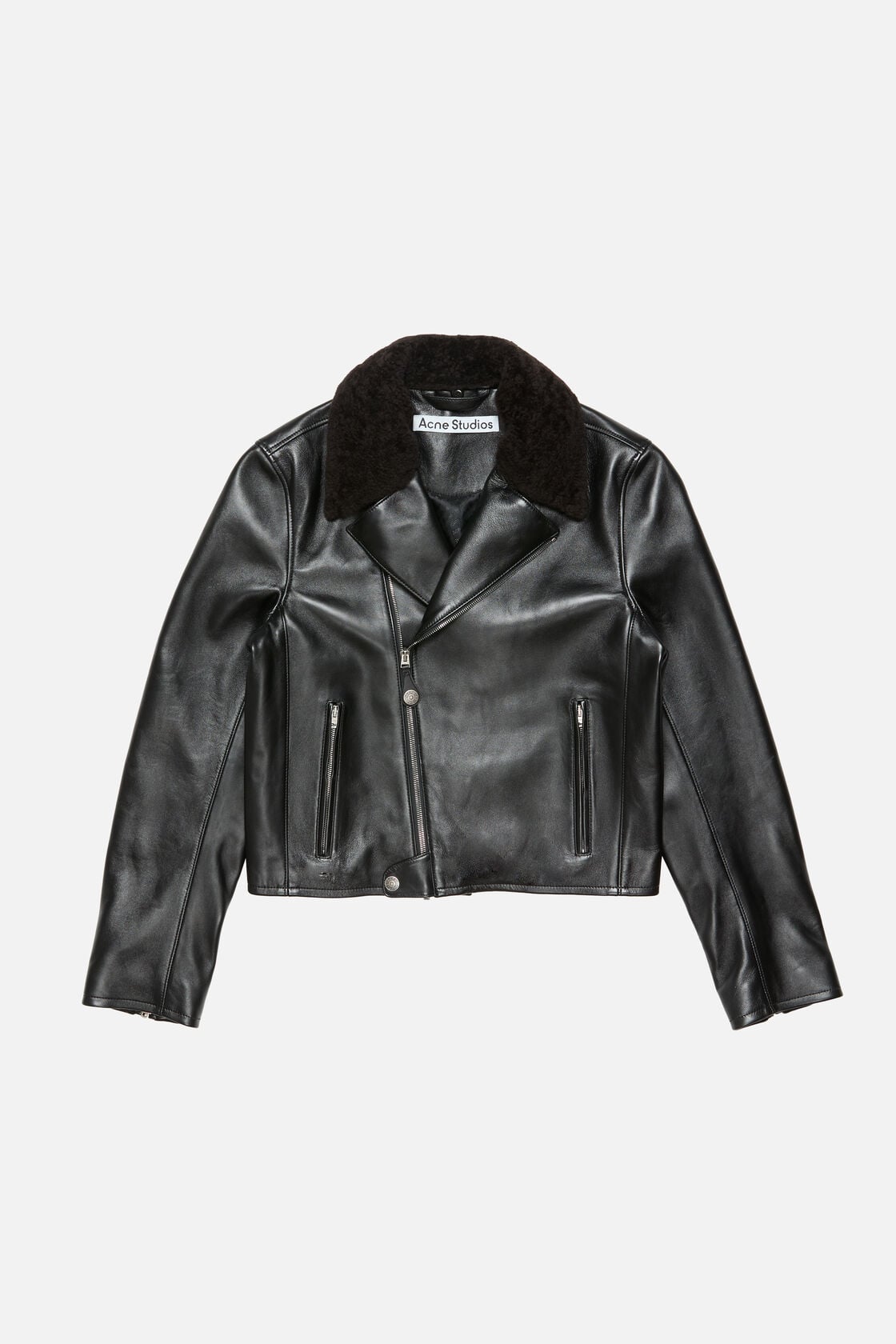 Acne Studios Leather biker jacket - Black
